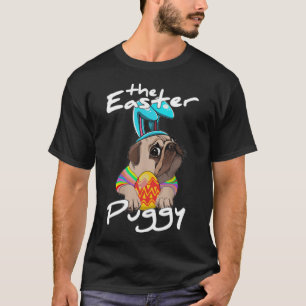 T-shirt Chien Pug Lapin Joyeuses Pâques