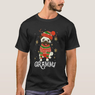 T-shirt Chien Pug Renne Grammy Pyjama Xmas Famille Corresp