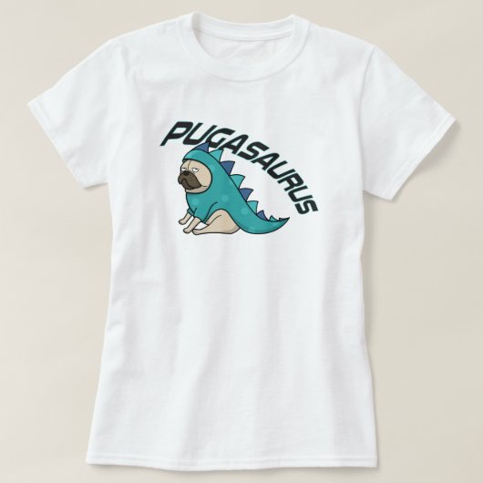T-Shirt Chien Pugasaurus Pug (Design devant)
