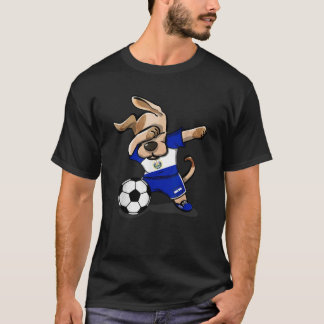 T-shirt Chien qui dab El Salvador Football Drapeau salvado