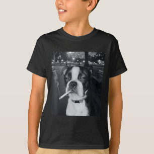 T-shirt Chien qui fume drôle Mème Cigarette Mème Chien Gen