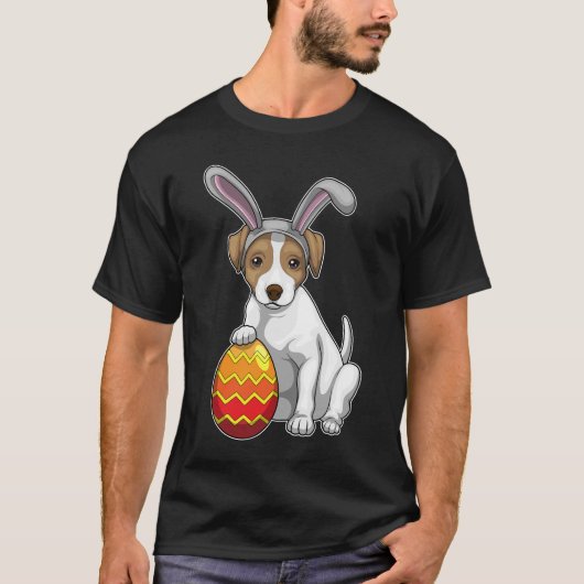 T-shirt Chien Rabbit OEuf de Pâques (Devant)