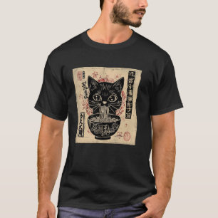 T-shirt Chien Ramen Mignon Amateur de Chatons Art Japonais