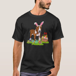 T-shirt Chien Rat Terrier Chasse d'oeufs de Pâques Lapin R