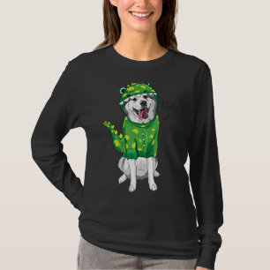 T-shirt Chien Rawr Sibérien Husky Dinosaur