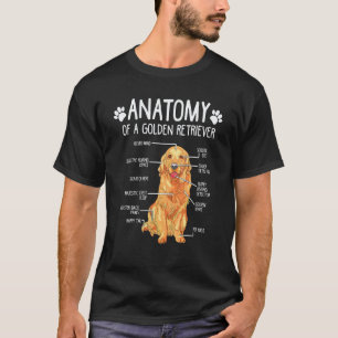 T-shirt Chien Retriever doré Anatomie