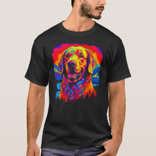 T-shirt Chien Retriever doré Art
