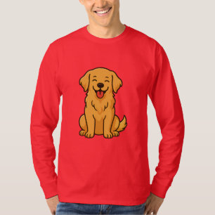 T-shirt Chien Retriever doré heureux – Animaux de compagni