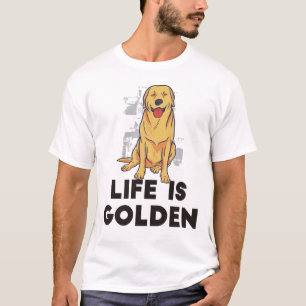 T-shirt Chien Retriever Doré - La Vie Est Dorée