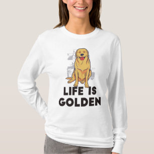 T-shirt Chien Retriever Doré - La Vie Est Dorée