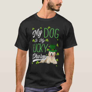 T-shirt Chien Retriever Doré Ma girafe est mon porte-bonh
