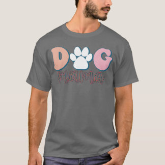 T-shirt chien rétro mama fille drôle