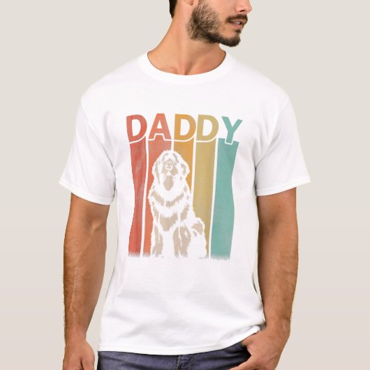 T-shirt Chien Retro Vintage papa (Devant)