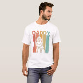 T-shirt Chien Retro Vintage papa (Devant entier)
