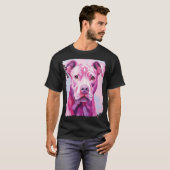T-shirt Chien Rose Pitbull (Devant entier)