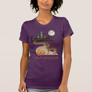 T-shirt Chien Rottweiler Rouge Et Brun Maison Hantée Hallo