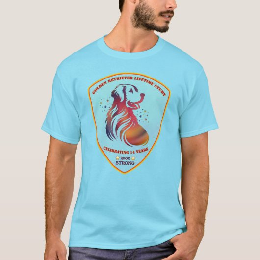 T-shirt Chien Rouge Bleu (Devant)