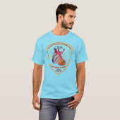 T-shirt Chien Rouge Bleu (Devant entier)