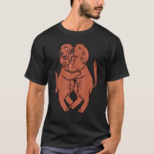 T-shirt Chien rouge irlandais (Devant)