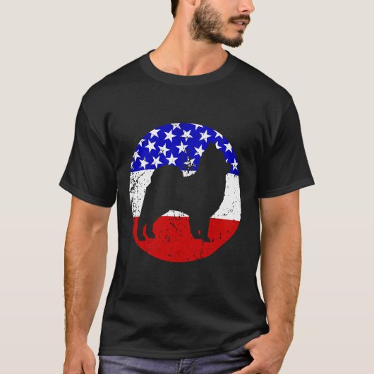 T-shirt Chien roumain drapeau américain (Devant)