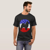 T-shirt Chien roumain drapeau américain (Devant entier)