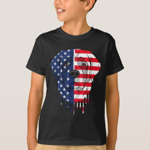 T-shirt Chien Saint-Bernard 4 juillet Drapeau américain