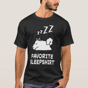 T-shirt Chien Samojede Chiens Nap Sommeil dormir Pyjama nu