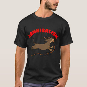 T-shirt Chien saucisse cannibale ami famille