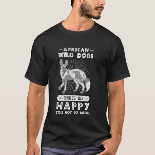 T-shirt Chien sauvage africain Animaux peints amusants 1 (Devant)