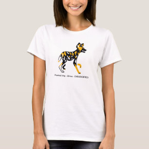 T-shirt Chien sauvage africain - Chien peint - Animal en v