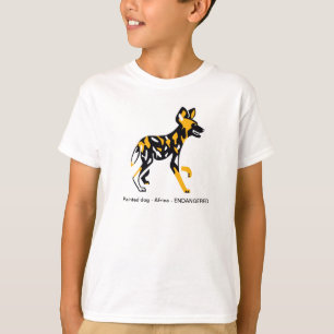 T-shirt Chien sauvage africain cool - -En voie de disparit