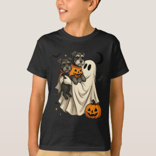 T-shirt Chien Schnauzer Miniature Fantôme Halloween