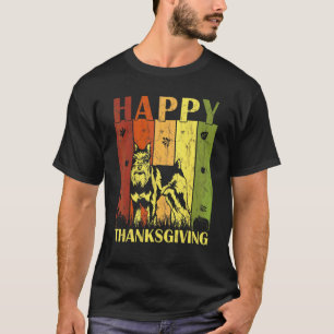 T-shirt Chien Schnauzer Rétro de Thanksgiving Fête de Tha