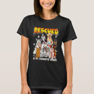 T-shirt Chien secouru Est Ma race préférée Animaux Amusant