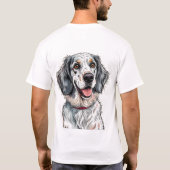 T-shirt Chien Setter Anglais Joyeux (Dos)