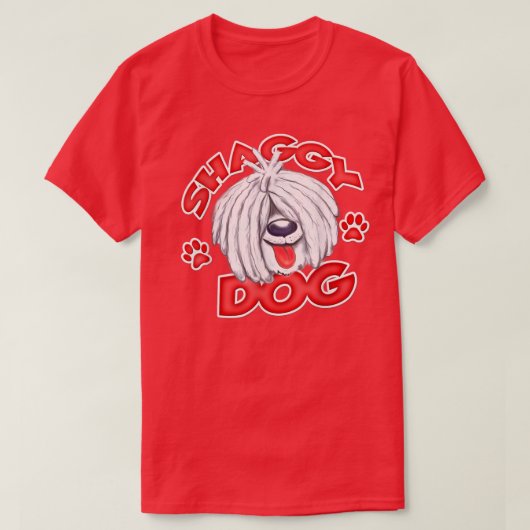 T-shirt Chien Shaggy White (Design devant)