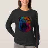 T-shirt Chien Shar Pei, Shar-Pei, chinois clair et luffeux (Devant)