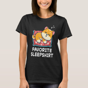 T-shirt Chien Shiba Inu Chiens Nap Dormir dormir Pyjama nu