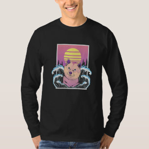T-shirt Chien Shiba Inu Vaporwave Douce Esthétique Japonai