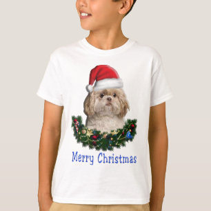 T-shirt Chien Shih-Tsu articles de Noël