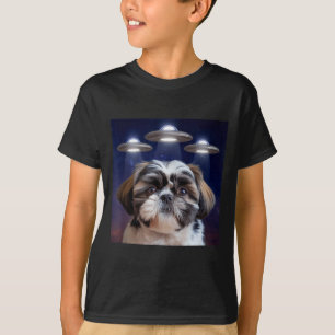 T-shirt Chien Shih tzu chien shihtzu alien ufos shitzhu dr