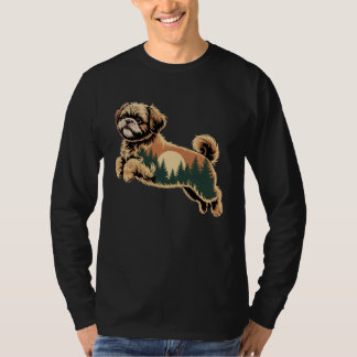 T-shirt Chien Shih Tzu Chien Shihtzu Nature Forêt Shitzhu