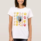 T-shirt Chien sibérien - pattes cardiaques Imprimer (Devant)