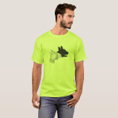 T-shirt Chien Silhouette main (Devant entier)