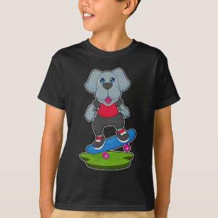 T-shirt Chien Skateur Planche à roulettes