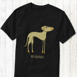 T-shirt Chien Sloughi<br><div class="desc">Un mignon chien Sloughi ou Arabian Greyhound. Customisez en changeant le nom ou en ajoutant votre propre texte,  expression ou expression.</div>