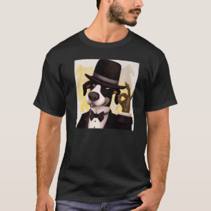 T-shirt Chien smoking mème chiot mignon portrait de toutou