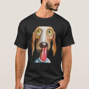 T-shirt Chien sot mignon dessin chiot pup levrette portrai