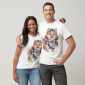 T-shirt Chien spatial en costume d'astro (Unisexe)