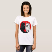 T-shirt chien Spitz japonais (Devant entier)